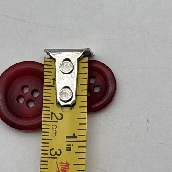 Pendleton Plastic Buttons Set Of 9 Red Replacement 6 Small 3 Large - Picture 6 of 7